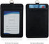 Badge Holder with Detachable Lanyard, Vertical PU Leather ID Holder with Clear ID Window & Card Slot (Black)