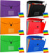 PerKoop 6 Pack Expanding File Folders, 7 Pocket File Holder Organizer, A4 Letter Size Document Organizer