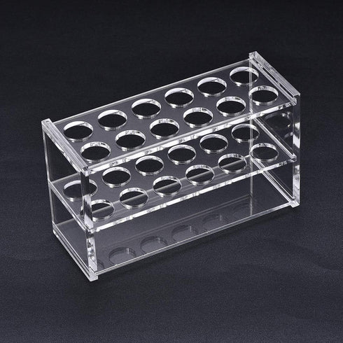 Acrylic Test Tube Holder Rack 12 Sockets for 10ml Centrifuge Tubes Clear (10ml,12Sockets)