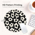 Adastrah 8.7 Inch White Flower Round Mouse Mat - Funny Small Mouse Pad with Non-Slip Rubber Base for Home Office Decor