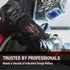 Lincoln Electric K2979-ALL Traditional MIG/Stick Welding Gloves - 14" Lined Leather, Kevlar Stitching, Black, Red