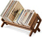 Bamboo Premium Desktop Bookshelf, Retro Brown Large Tabletop Book Rack Organizer, Stable Storage Rack for Books,