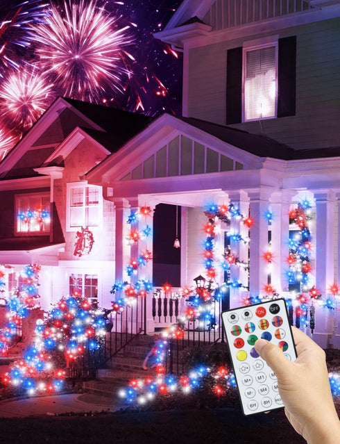 echosari Smart String Lights, 100 LED 33Ft RGB Fairy Lights with Remote & App Control, Music Sync for Christmas Trees