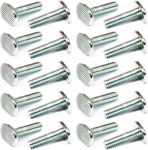 POWERTEC 1/4"-20 T Track Bolts, 20 Pack, 1 Inch Long T Slot Bolts for Woodworking Jigs