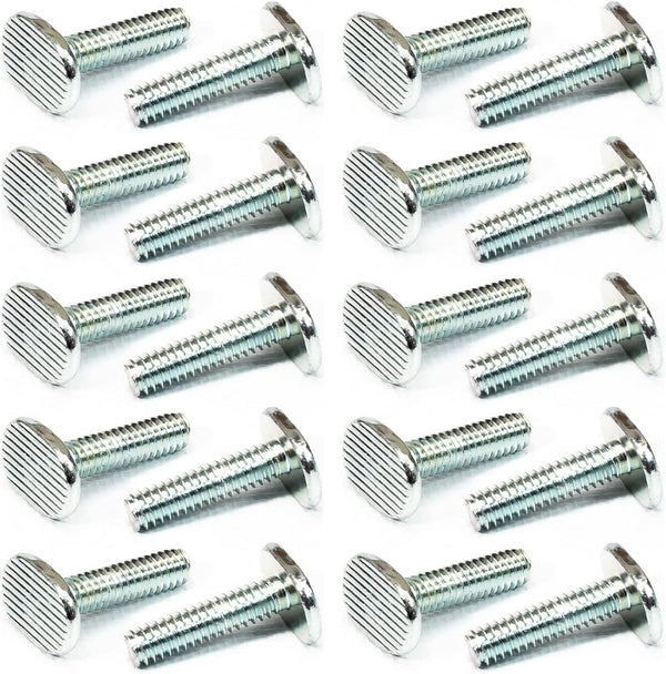 POWERTEC 1/4"-20 T Track Bolts, 20 Pack, 1 Inch Long T Slot Bolts for Woodworking Jigs