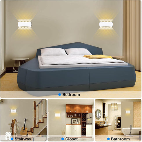 8W IP65 3000K Kawell Modern Wall Sconces LED Wall Light Up Down Indoor Outdoor Aluminum Wall Lamp LED Waterproof