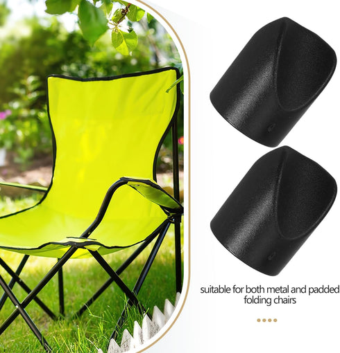8Pcs 1.18X0.90X0.90In CLISPEED Folding Chair Stability Caps Heavy-Duty Black Plastic End Caps Replacement Plugs