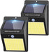 2 Pack Solar Motion Lights Outdoor - 100LED Wireless IP65 Waterproof Security Lights for Front Door and Backyard