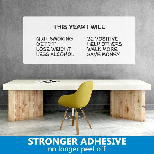 White Board Paper, Dry Erase Wallpaper, 36" x 24" Self Adhesive for Kids Home & Classroom, Includes 3 Markers, No Ghost