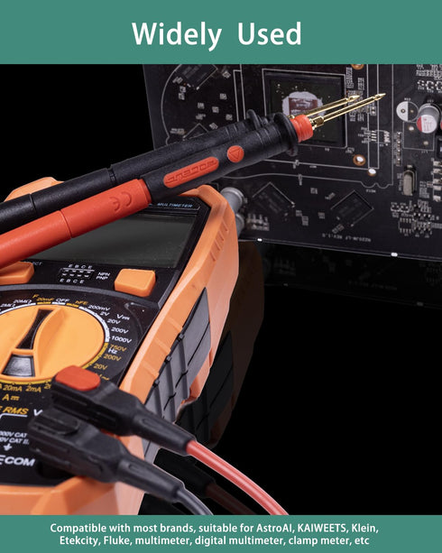 Multimeter Leads, Test Probe Extenders Kit, 2 PCS Extenders for Modular Test Probes & Leads