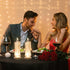 4PCS White LED Flameless Pillar Candles, Battery Operated Fake Candles, 2.5" x 7" for Valentine's Day Wedding Decor
