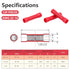 120pcs Red Butt Splice Crimp Connectors, (22-16) AWG Insulated Electrical Wire Crimp Connectors, Butt Splice Terminals, 12-10 Gauge Red Butt Connectors