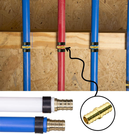 25 Pack PEX Fittings, 1/2" PEX Fittings, Brass PEX Straight Coupling Fittings for PEX Tubing Pipe