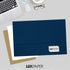 LUXPaper 9" x 12" Presentation Folders, Two Pocket, Nautical Blue Linen, 100lb Cover, 25 Qty