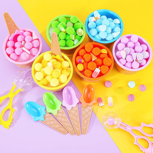 OAXNTGW 154 Summer Counting Counts Summer Counting Pcs Ice Cream Sensory Bin Items Sorting Sensory Bin Filler Fine