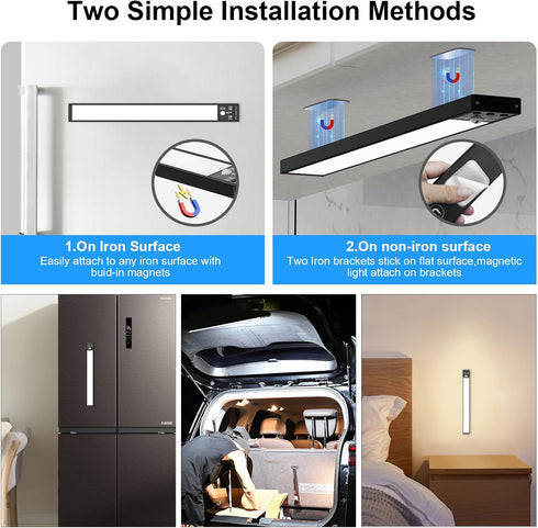 Lights,12inch Closet 3200mAh Dimmable YELKO Under Cabine t Rechargeable Motion Sensor Light, Battery Operated