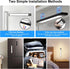 Lights,12inch Closet 3200mAh Dimmable YELKO Under Cabine t Rechargeable Motion Sensor Light, Battery Operated