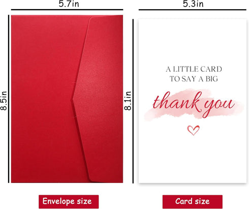 Bewoow Simple Thank You Card for Him Her, Thank You Gifts Card for Mentor Boss, Lovely Thank You Card for Mom Dad, A