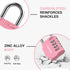 Puroma 1 Pack Waterproof Combination Lock, 4 Digit Padlock for School Gym Locker, Outdoor Storage (Rose Pink)