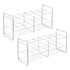 PATIKIL 12 Holes Tube Rack, 2Pcs 36mm Square Hole Stainless Steel Tube Holder for Lab Experiments