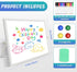 Dry Erase White Board, 12 x 9 Inch Small Magnetic Desktop Whiteboard with Stand, Double Sided, 12 Markers, 4 Magnets, 1