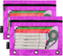 Emelivor Fuchsia Purple Pencil Pouch - 2 Pack Zippered Clear Pencil Case for Office and College Supplies