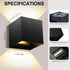 Boaskul 20W,3000K Outdoor Wall Lights Fixture Exterior Modern Front Porch Sconces Hardwired Wall Mount Up Down Lighting