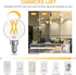 Dimmable E12 Bulbs 60 6 PACK G16.5 6W Bulbs, 3000K E12 Bulb 60W 600LM, CRI80+ LED Watt Equivalent, Small Globe LED