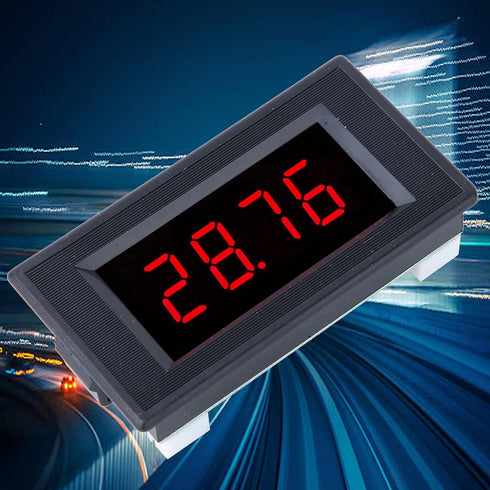 Mini Digital DC Voltmeter, 4 Digit Voltage Tester Meter with Red LED Display Panel, 79x43x24 mm for Various Battery