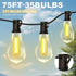 75FT 35+3 Bulbs, 2FT Bulbs Dimmable Commercial Outdoor String Lights with Waterproof Apart, & Connectbale, Grade Patio