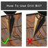 COMOWARE Step Drill Bit Set & Automatic Center Punch - Black and Gold, High Speed Steel, Set of 5 pcs