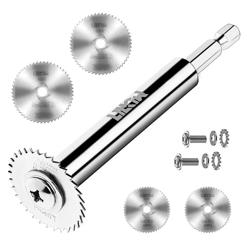 PVC Pipe Inside Cutter, 4Pcs Saw Blades, 1/4" Hex Shank, Internal Plastic ABS Pipe Cutter for Larger Diameter