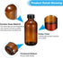 PATIKIL 4oz (120ml) Glass Sample Bottles, 4Pcs Round Dispensing Bottles with Black Poly Cone Cap, Funnel, Dropper, Amber