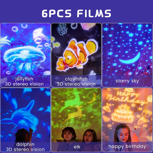 360 Ocean Night Light Projector, Kids Galaxy Projector for Bedroom, Nebula Star projector with USB Cable, Degree