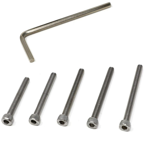 iexcell 25 Pcs M5 Stainless Steel Hex Socket Head Cap Screws Bolts Assortment Kit (40/45/50/55/60mm)