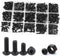 Hex Button Socket Head Cap Screws, Metric Thread Hexagon Allen Head Drive Machine Bolts, 431Pcs Black 10.9