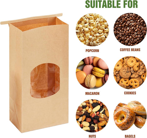 120pcs 13.7x8.3x3.5 Inches 100pcs 4.5x2.36x9.6in, Moretoes Bread Bags for Homemade Bread Bundle with Medium Bakery