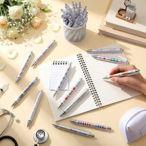 Motipuns 48 Pcs National Nursing Assistant Week Pens CNA Week Gifts Bulk Medical Assistant Nursing Essential Nurse