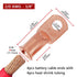TKDMR 4pcs 2/0 AWG-3/8" Battery Lugs - Heavy Duty Copper Wire Lugs with 3:1 Heat Shrink Tubing