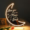 Britrio LED Moon Neon Light Sign, Love You To the Moon And