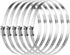 MIAHART 6 Inch Adjustable Hose Clamp, 304 Stainless Steel Duct Clamps Worm Gear (Pack of 6, 141mm-165mm)