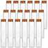 SUPERLELE 18pcs Glass Test Tube, 25×120mm Clear Flat Test Tubes with Cork Stoppers for Plants, Experiments