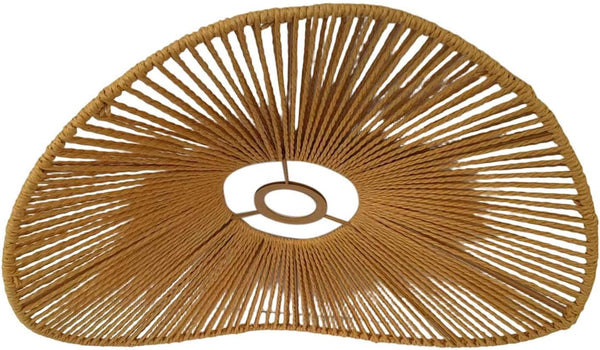 Generic Handwoven Lampshade Woven Rope Lamp Shade Vintage Decorative Table Lamp Cover Pendant