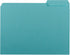 Smead Interior File Folder - 1/3-Cut Tab, Letter Size, Aqua, 100 per Box