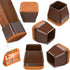 28Pcs Brown Chair Leg Floor Protectors for Hardwood Floors, Silicone Covers, Felt Furniture Pads for Smooth Moving