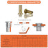 EZ-NUTUL Set Pre-Bulbed (1/4-20(Plus Tool-6pcs)) Multi-Grip Rivet Nut Installation Tool Shank Flat Head Threaded Insert