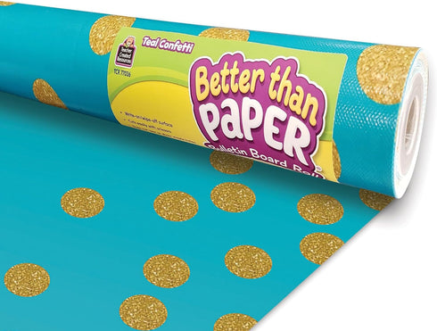 Teacher Created Resources Teal Confetti Better Than Paper Bulletin Board Roll