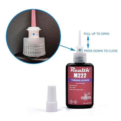 M222 Purple Threadlocker 50ml for All Low Strength Metal Threaded Assembly Threadlocking Adhesive Easy Disassembly(M222)