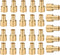 (Pack of 25) 1/2 x 1/2 Inch PEX Female Sweat Adapter, Brass Copper PEX Fitting Adapters, Stress Corrosion Cracking