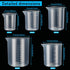 Tellegloww 16 Pack 4 5 5 Pack 1 1 Set Graduated Cylinder Plastic Beaker, Includes Pcs Graduated Cylinder, Pcs Plastic